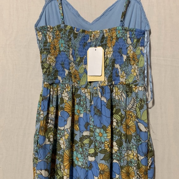 Band of Gypsies Collective Crochet Top Floral Retro Hippie Festival Pantsuit - Picture 6 of 8